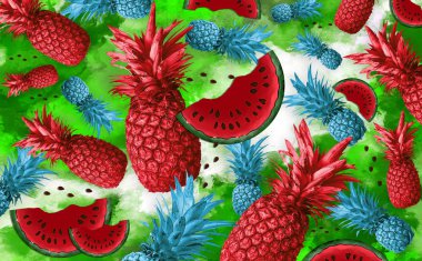 Ananas ile arka plan