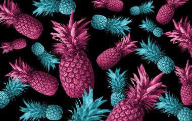 Tropikal meyve, ananas, soyutlama arka plan