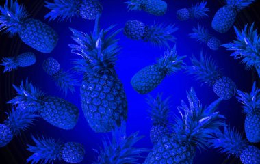 Tropikal meyve, ananas, soyutlama arka plan