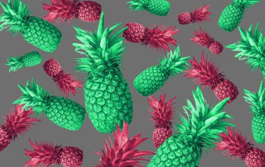 Tropikal meyve, ananas, soyutlama arka plan