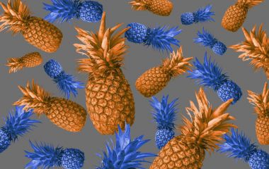 Tropikal meyve, ananas, soyutlama arka plan