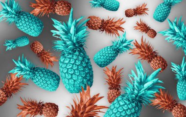 Tropikal meyve, ananas, soyutlama arka plan