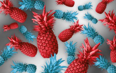 Tropikal meyve, ananas, soyutlama arka plan