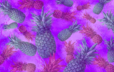 Tropikal meyve, ananas, soyutlama arka plan