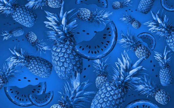 Abstracte Achtergrond Met Ananas — Stockfoto