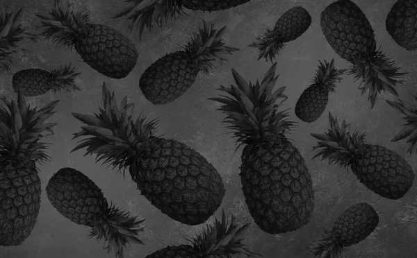 Achtergrond Van Tropisch Fruit Ananas Abstractie — Stockfoto