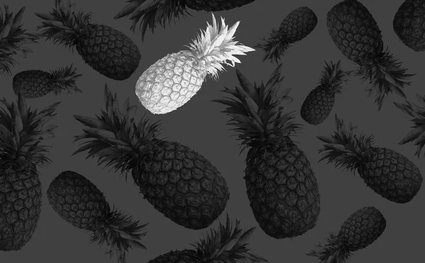 Achtergrond Van Tropisch Fruit Ananas Abstractie — Stockfoto