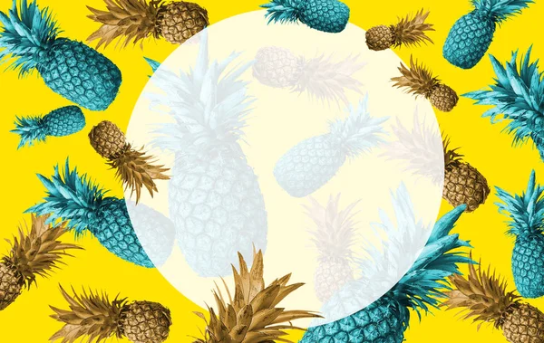 Hintergrund Tropischer Früchte Ananas Abstraktion — Stockfoto