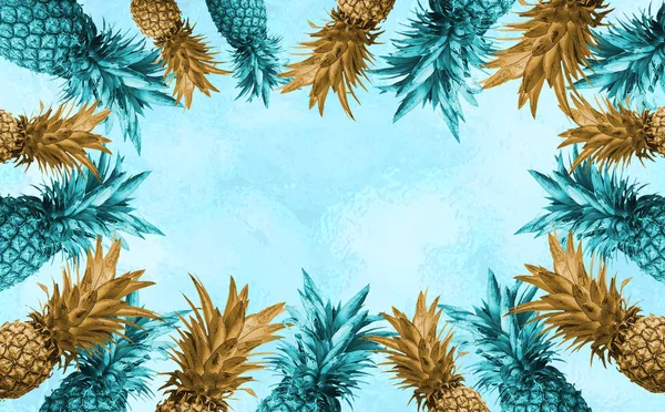 Achtergrond Van Tropisch Fruit Ananas Abstractie — Stockfoto