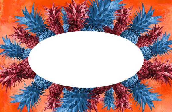 Achtergrond Van Tropisch Fruit Ananas Abstractie — Stockfoto