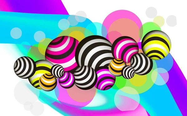 Globos Multicolores Sobre Fondo Abstracto —  Fotos de Stock