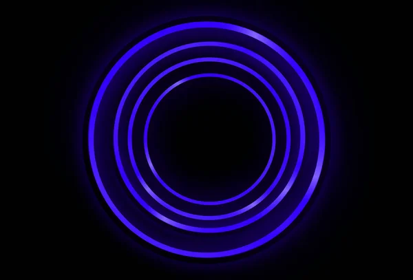 Neon Cirkel Een Donkere Achtergrond — Stockfoto