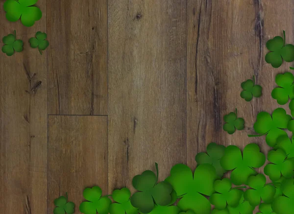 Fondo Verde Trébol Trébol Símbolo Día Día San Patricio — Foto de Stock