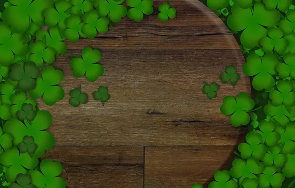 Fondo Verde Trébol Trébol Símbolo Día Día San Patricio — Foto de Stock