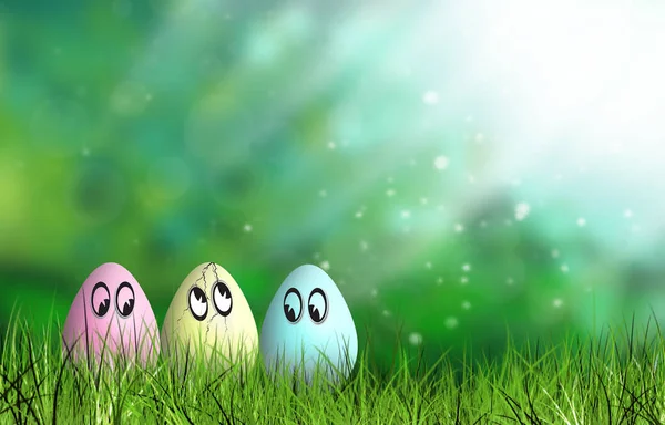 复活节彩蛋的背景 — 图库照片