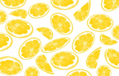 Meyve arka plan, limon, tropikal yaprak