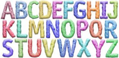 Arka plan ile İngilizce alfabesi harfleri