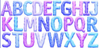 Arka plan ile İngilizce alfabesi harfleri