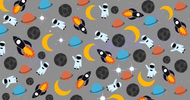 Kozmik desen, gezegenler, astronotlar