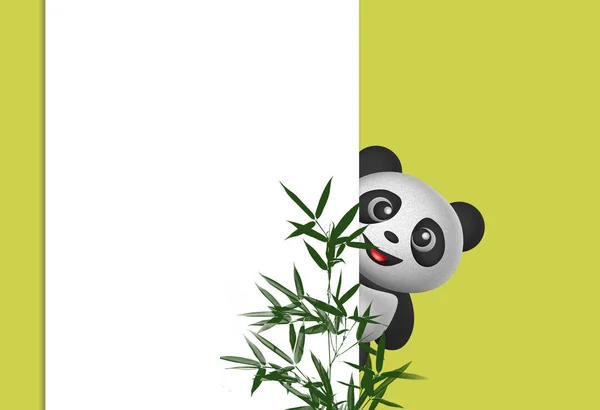 panda and bamboo leaves