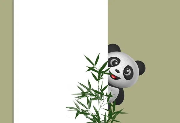 panda and bamboo leaves