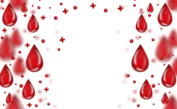 Gotas Sangue Doação Bandeiras Conceito Médico — Fotografia de Stock