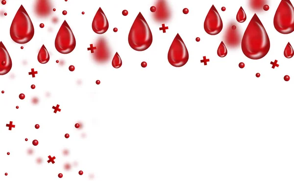 Blutstropfen Blutspenden Banner Mit Medizinischem Konzept — Stockfoto