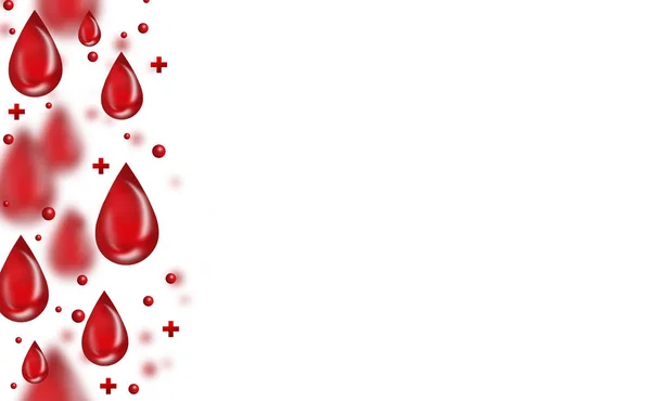 Blutstropfen Blutspenden Banner Mit Medizinischem Konzept — Stockfoto