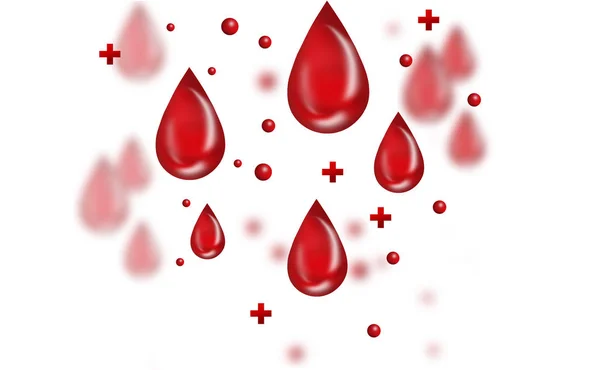 Druppels Bloed Donatie Medische Concept Banners — Stockfoto