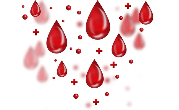 Druppels Bloed Donatie Medische Concept Banners — Stockfoto