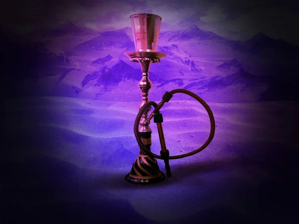 Hookah Beautiful Oriental Background Smoke — Stock Photo, Image