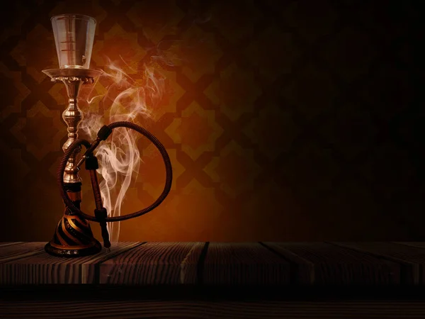 Hookah Belo Fundo Oriental Fumaça — Fotografia de Stock