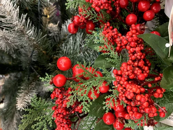 Juguetes Decoraciones Navideñas Fondo Navidad Año Nuevo Linternas Bolas Cuentas — Foto de Stock