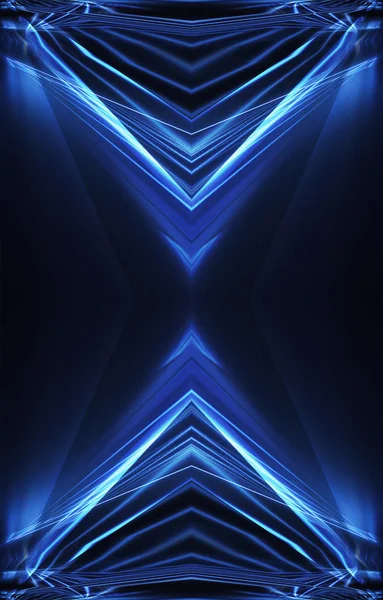 Abstract Futuristic Blue Neon Background Lines Light Rays Abstract Light — Stock Photo, Image