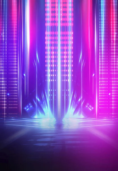 Ultraviolet Abstract Light Diode Tape Light Line Violet Pink Gradient — Stock Photo, Image