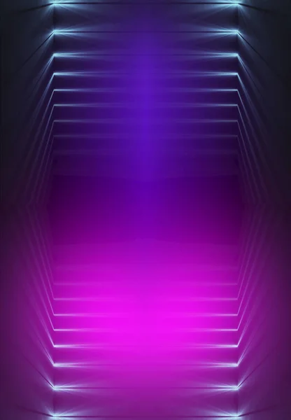 Luce Astratta Ultravioletta Nastro Diodi Linea Luminosa Gradiente Viola Rosa — Foto Stock