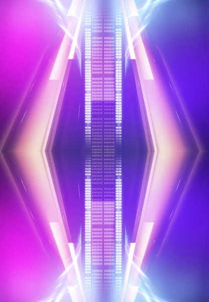 Ultraviolet Abstract Licht Diode Tape Lichtlijn Violet Roze Verloop Moderne — Stockfoto