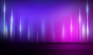 Ultraviyole soyut ışık. Diyot bant, ışık hattı. Violet ve pembe gradyan. Modern arka plan, neon ışık. Boş sahne, spot ışıkları, neon ışıklar. Soyut ışık.