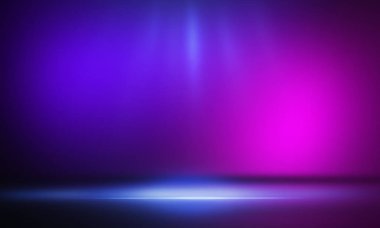 Ultraviyole soyut ışık. Diyot bant, ışık hattı. Violet ve pembe gradyan. Modern arka plan, neon ışık. Boş sahne, spot ışıkları, neon ışıklar. Soyut ışık.