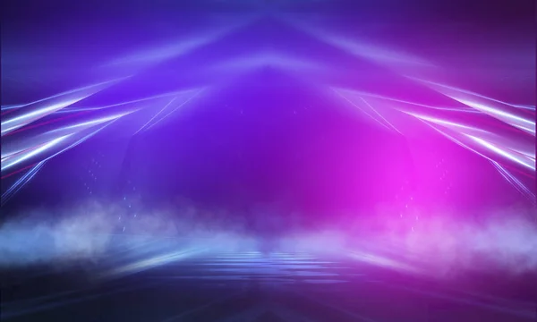 Ultrafialové Abstraktní Světlo Diodová Páska Světelná Linka Fialový Růžový Gradient — Stock fotografie