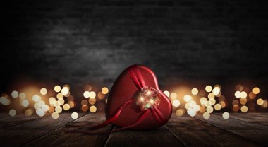 Sevgililer Günü, çiçekler ve kalplerle romantik bir sahne.