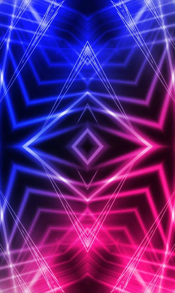 Dark Abstract Futuristic Background Neon Lines Glow Neon Lines Shapes — Stock Photo, Image