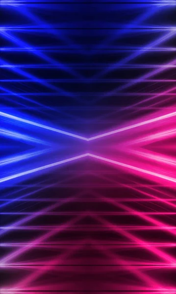 Dark Abstract Futuristic Background Neon Lines Glow Neon Lines Shapes — Stock Photo, Image