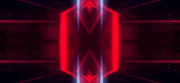 Tunnelneonlicht Unterirdischer Gang Abstrakter Roter Hintergrund Hintergrund Schwarz Leer Mit — Stockfoto