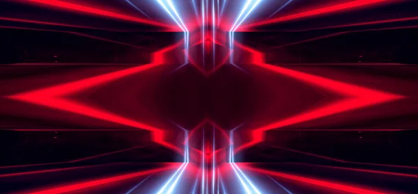 Tunnelneon Licht Ondergrondse Gang Abstracte Rode Achtergrond Achtergrond Zwart Leeg — Stockfoto