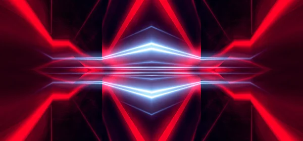 Тоннельный Неоновый Свет Подземный Ход Абстрактный Красный Фон Фон Черный — стоковое фото