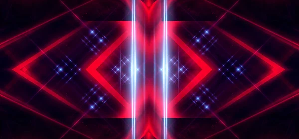 Тунельне Неонове Світло Підземний Прохід Абстрактний Червоний Фон Фон Чорний — стокове фото