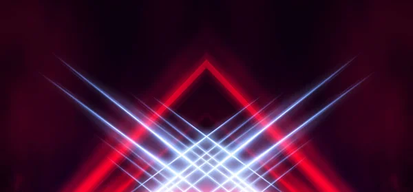 Tunnel Neon Light Underground Passage Abstract Red Background Background Black — Stock Photo, Image