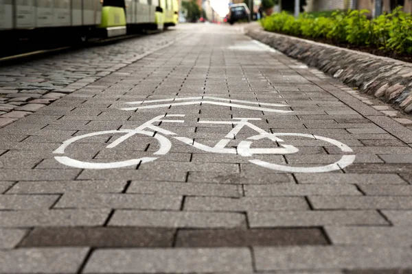 自転車道を示すシンボル — ストック写真