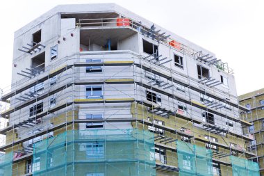 İnşaat ve yalıtım modern apartmanlar